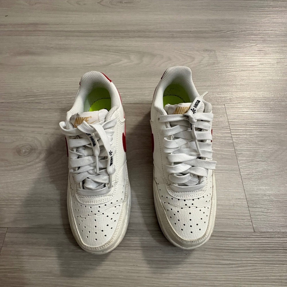Nike Shoes Women Court Vision Low Next Nature White University Red 6.5 DH3158104